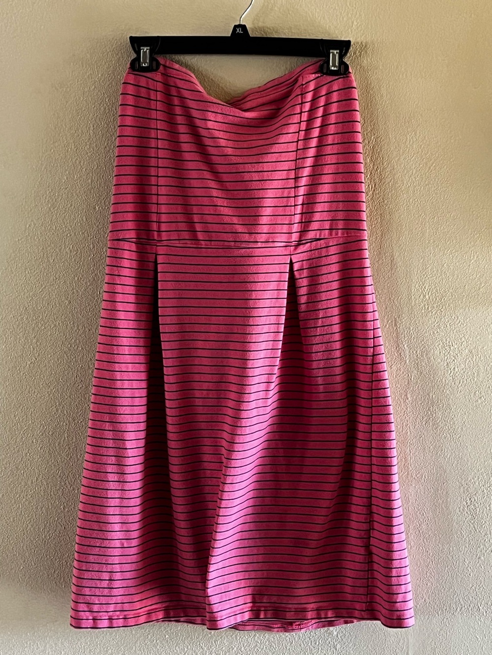 Women’s Pink Striped A-Line Skirt